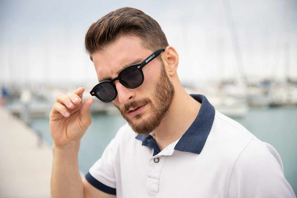 Occhiali da sole nero opaco sales