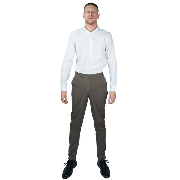 Active pantalone da uomo in cotone gabardine marrone pantaloni