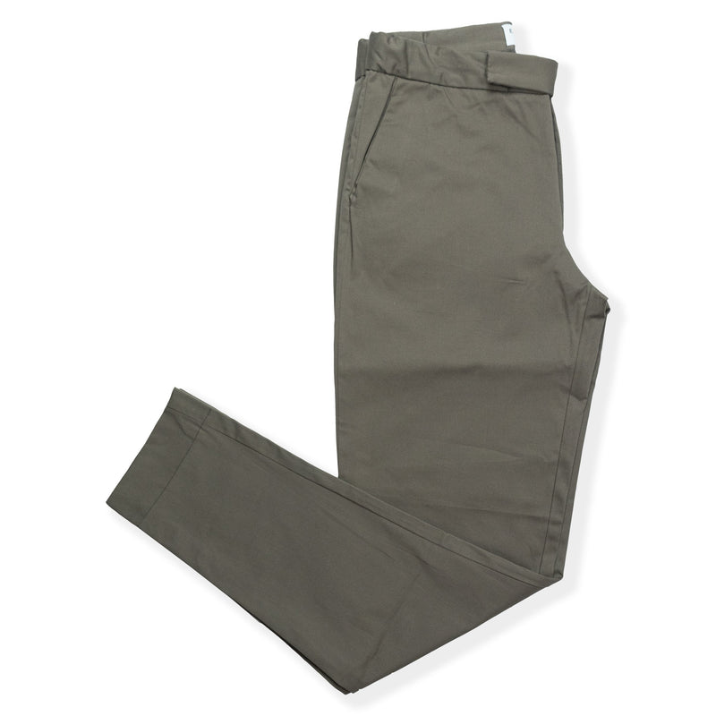 Active pantalone da uomo in cotone gabardine marrone pantaloni