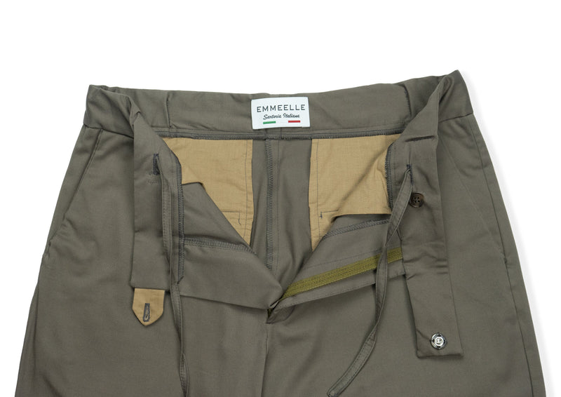 Active pantalone da uomo in cotone gabardine marrone