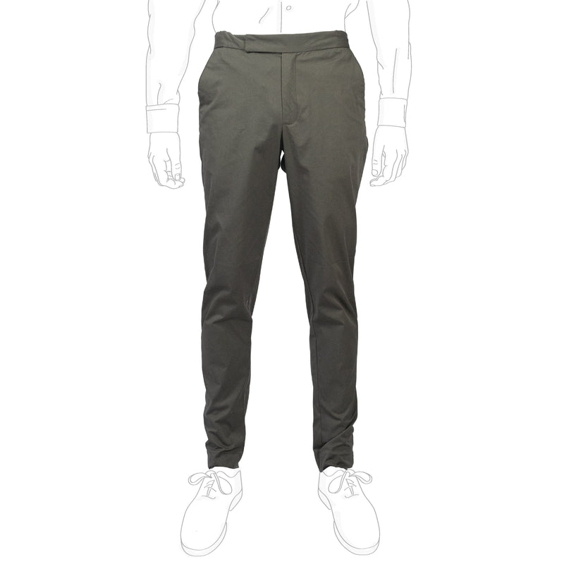 Active pantalone da uomo in cotone gabardine marrone pantaloni