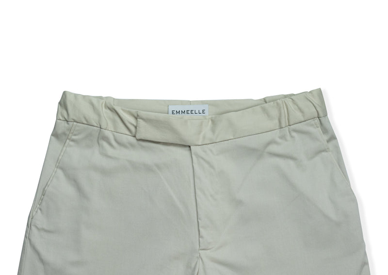 Active pantalone elegante uomo in cotone gabardine beige pantaloni