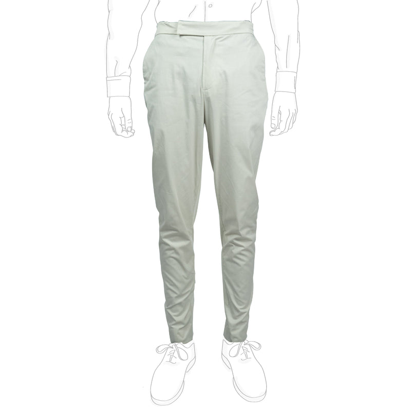 Active pantalone elegante uomo in cotone gabardine beige pantaloni