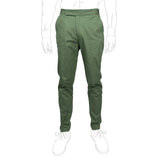 Active pantalone uomo elegante in cotone gabardine verde pantaloni