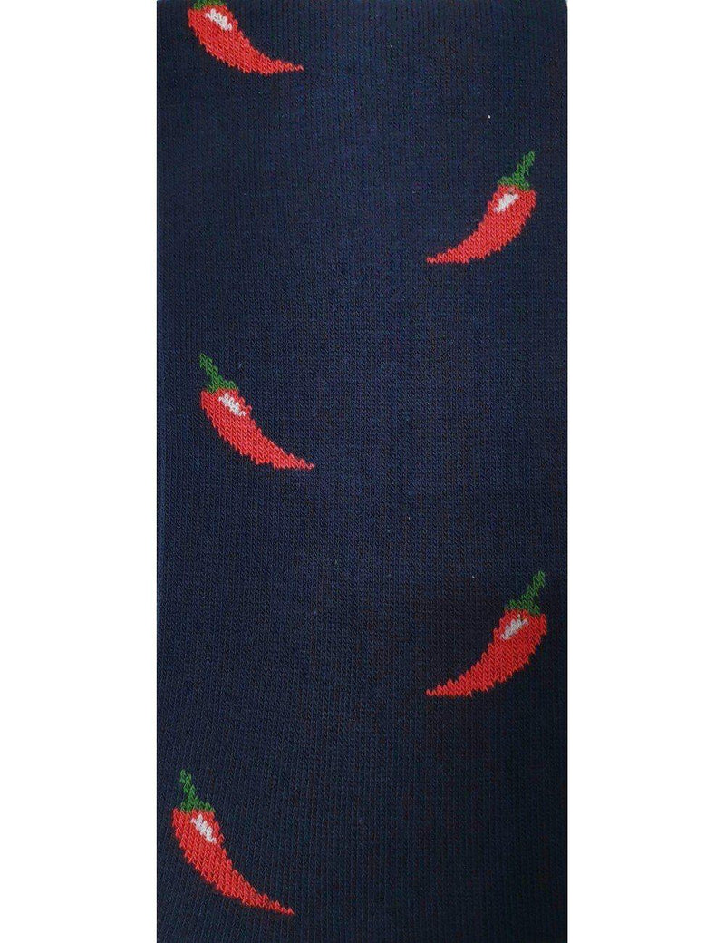calze uomo fantasia lunghe fantasia peperoncino in caldo cotone calze