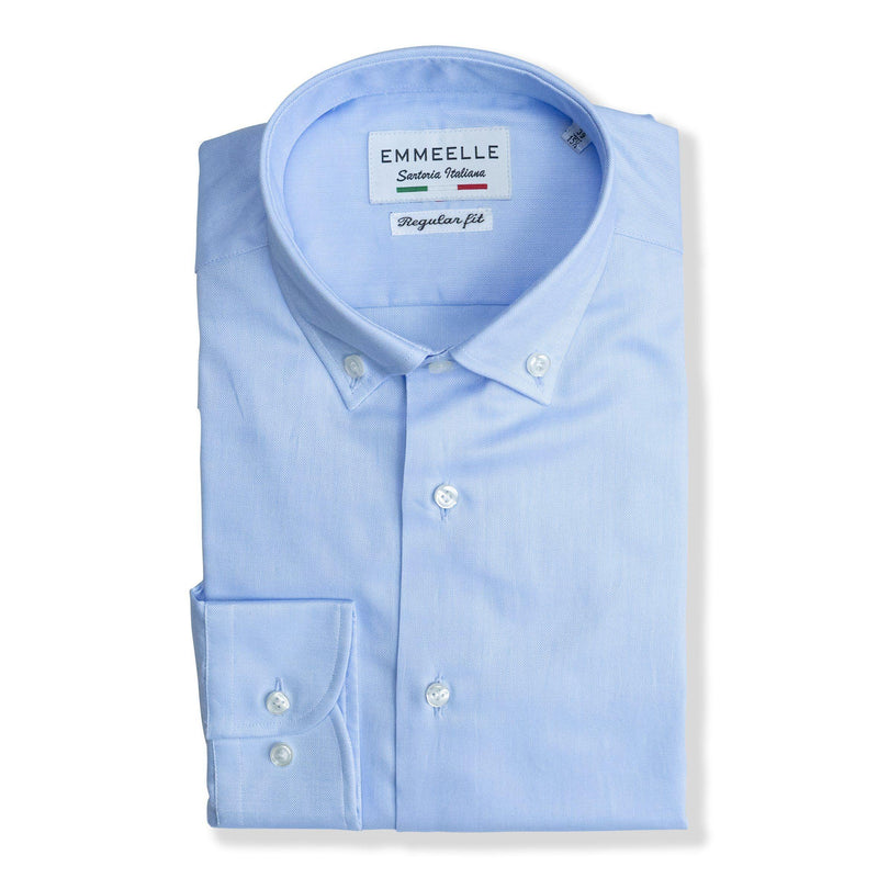 Camicia oxford button down-celeste-slim fit-regular fit camicia