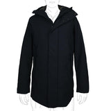 Cappotto uomo elegante invernale in tessuto tecnico nero cappotto