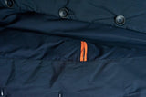 Impermeabile uomo lungo blu trench