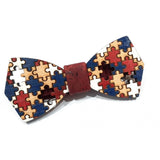 papillon legno fantasia puzzle con nodo in sughero papillon