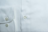 Polo camicia bianca-popeline-slim fit-collo francese polo camicia