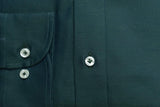Polo uomo manica lunga-twill-verde-slim fit-collo francese polo camicia